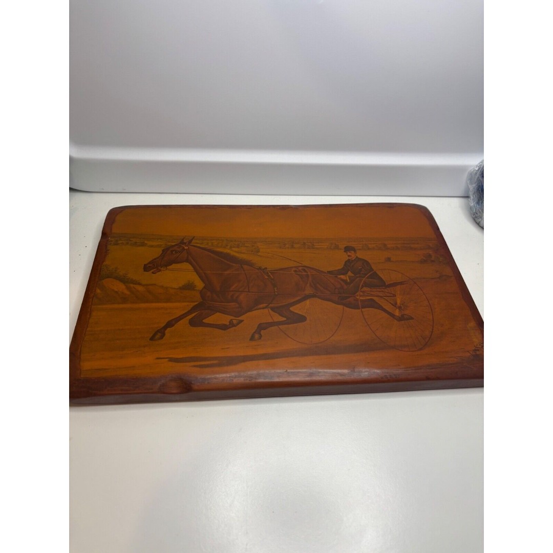 Vintage Scott Leighton The Queen Of The Turf, Maud S. WW Bair Print on wood