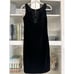 Vintage Laura Ashley Cotton Velvet 1990's Black Dress Size 4 PTP 16''