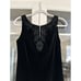 Vintage Laura Ashley Cotton Velvet 1990's Black Dress Size 4 PTP 16''