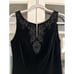 Vintage Laura Ashley Cotton Velvet 1990's Black Dress Size 4 PTP 16''