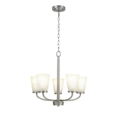 Hampton Bay Helena 21 in 5-Light Brushed Nickel Hanging Chandelier