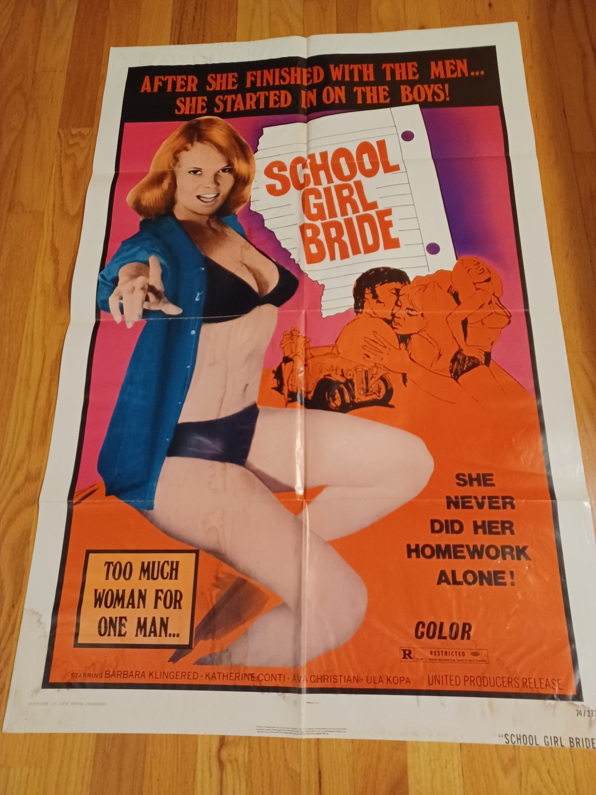 School Girl Bride Original Movie Poster 1974