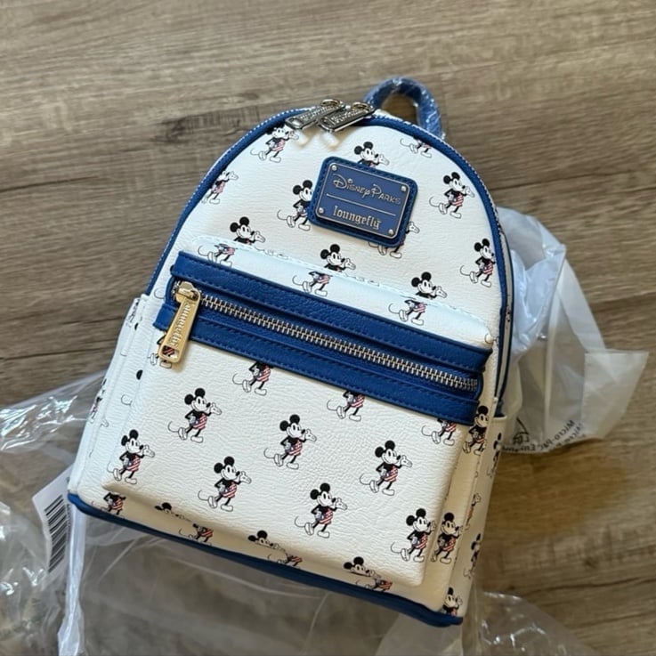 Disney Parks Mickey Mouse Americana Loungefly Mini Backpack