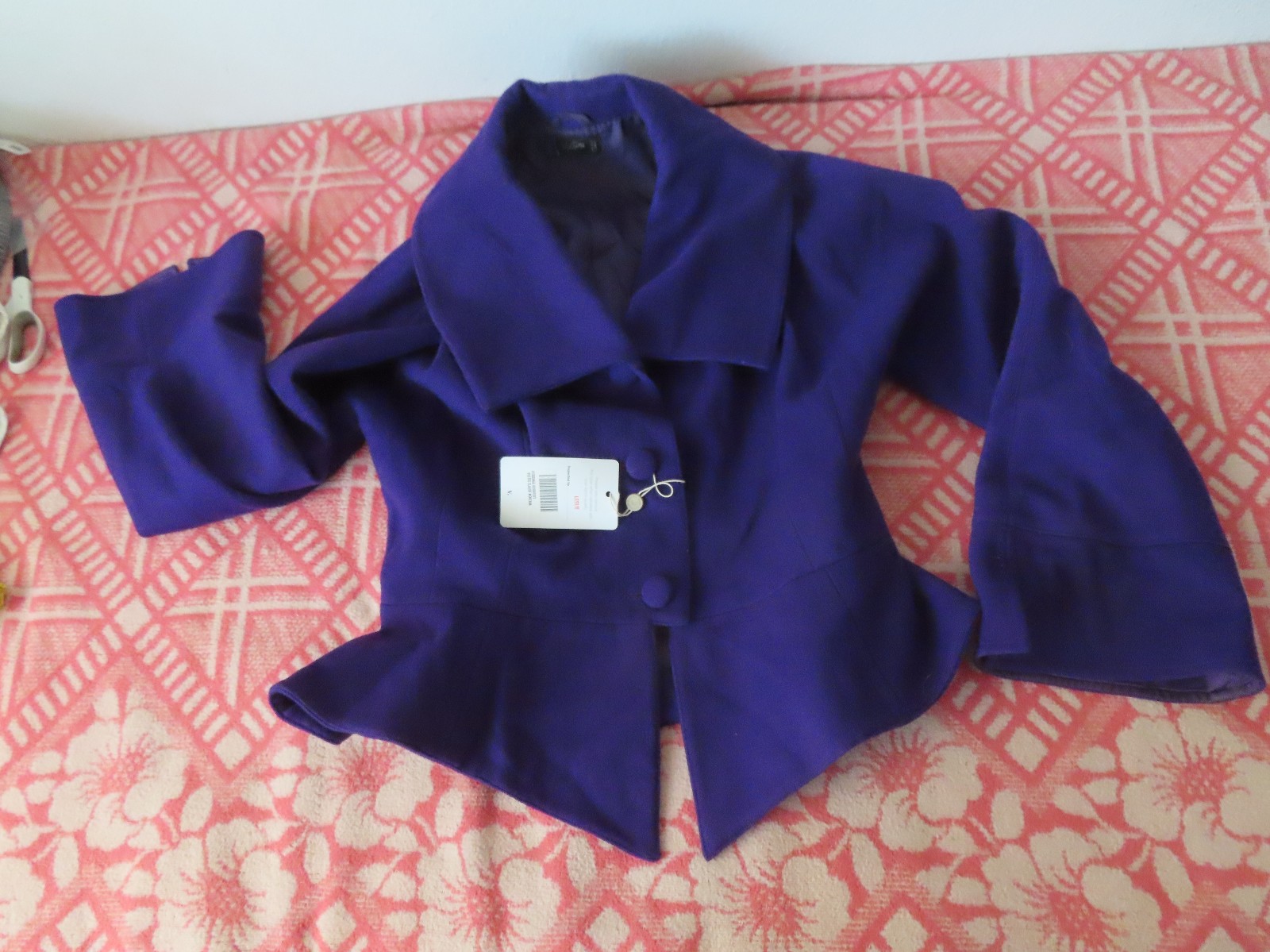 vintage purple claude montana jacket flared sleeves no size