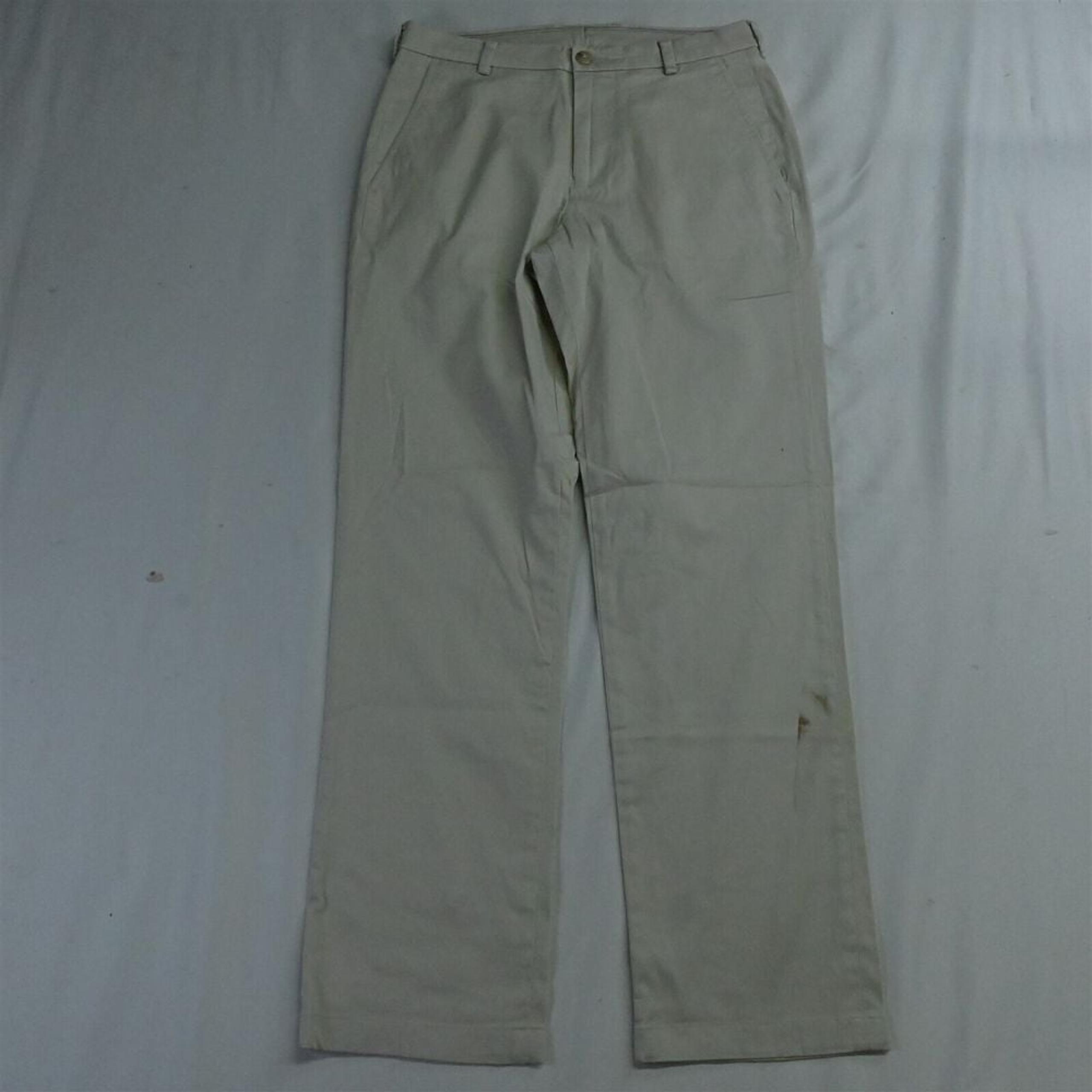 Southern Tide 30 x 32 Khaki Stretch Classic Fit Flat Front Mens Chino Pants