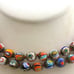Vintage Millefiori Venetian Moretti Murano Beaded Glass Red Knotted Necklace 25