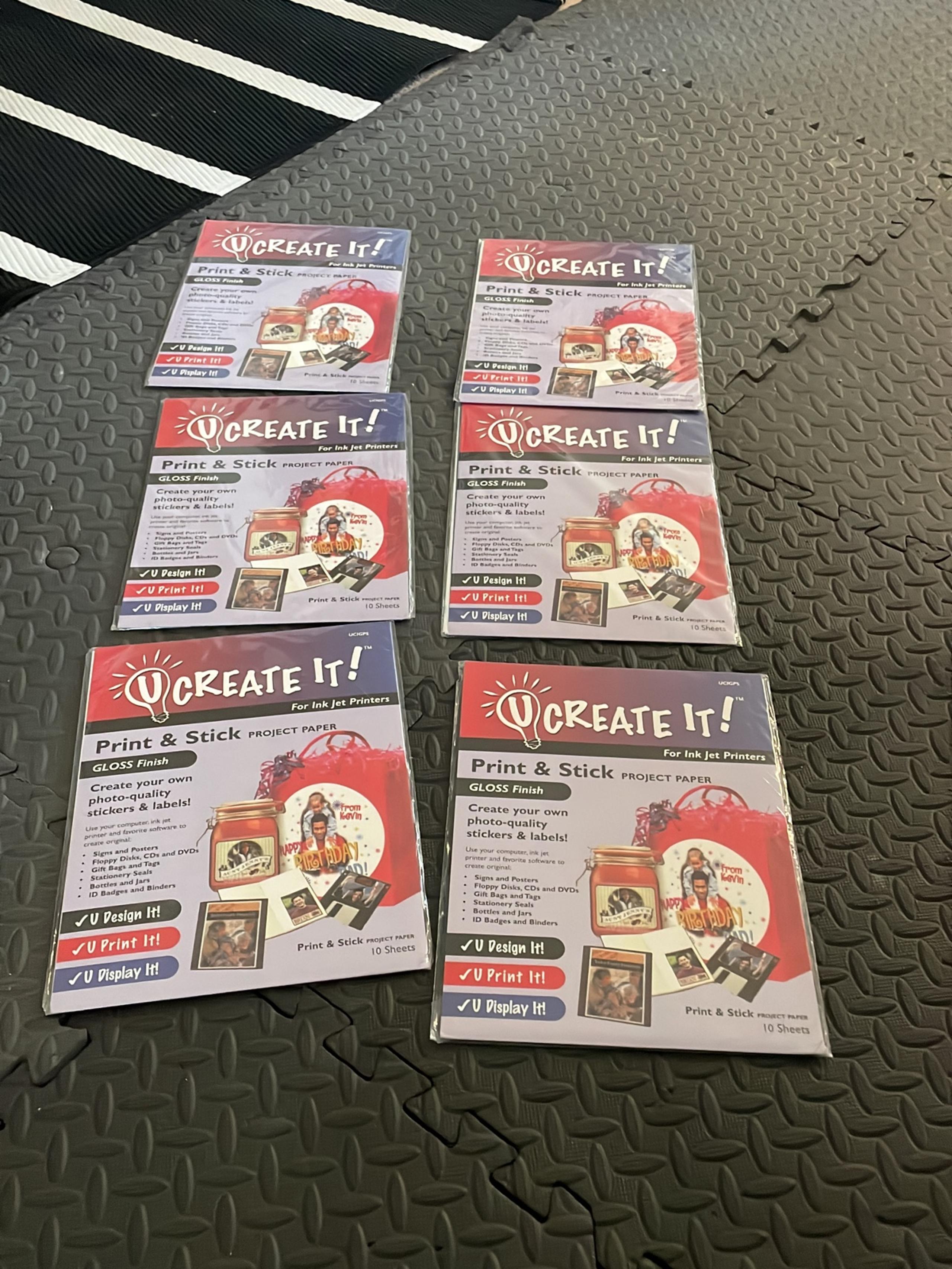 Invent It Print & Stick Project Glossy Paper Sheets packs