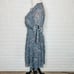 FRYE Natalie Blue Magdalena V-Neck Floral Smocked Dress Boho Size L