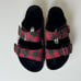 Birkenstock Arizona Shearling Red Plaid Wool 5