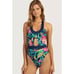 Trina Turk India Garden Halter Belted One Piece Womens Floral Swimsuit Sz 4 NWT