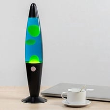 NEW 16 Black Motion Lamp Blue with Yellow Wax Relaxing Night Light for Adults