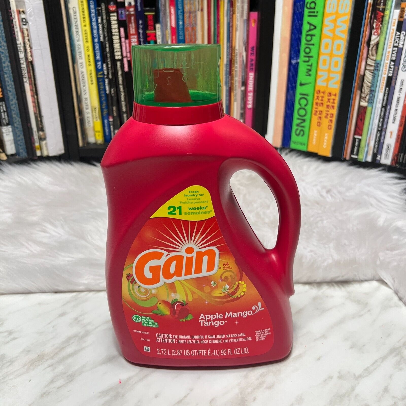 GAIN LAUNDRY DETERGENT APPLE MANGO TANGO 64 LOADS 2.72 L