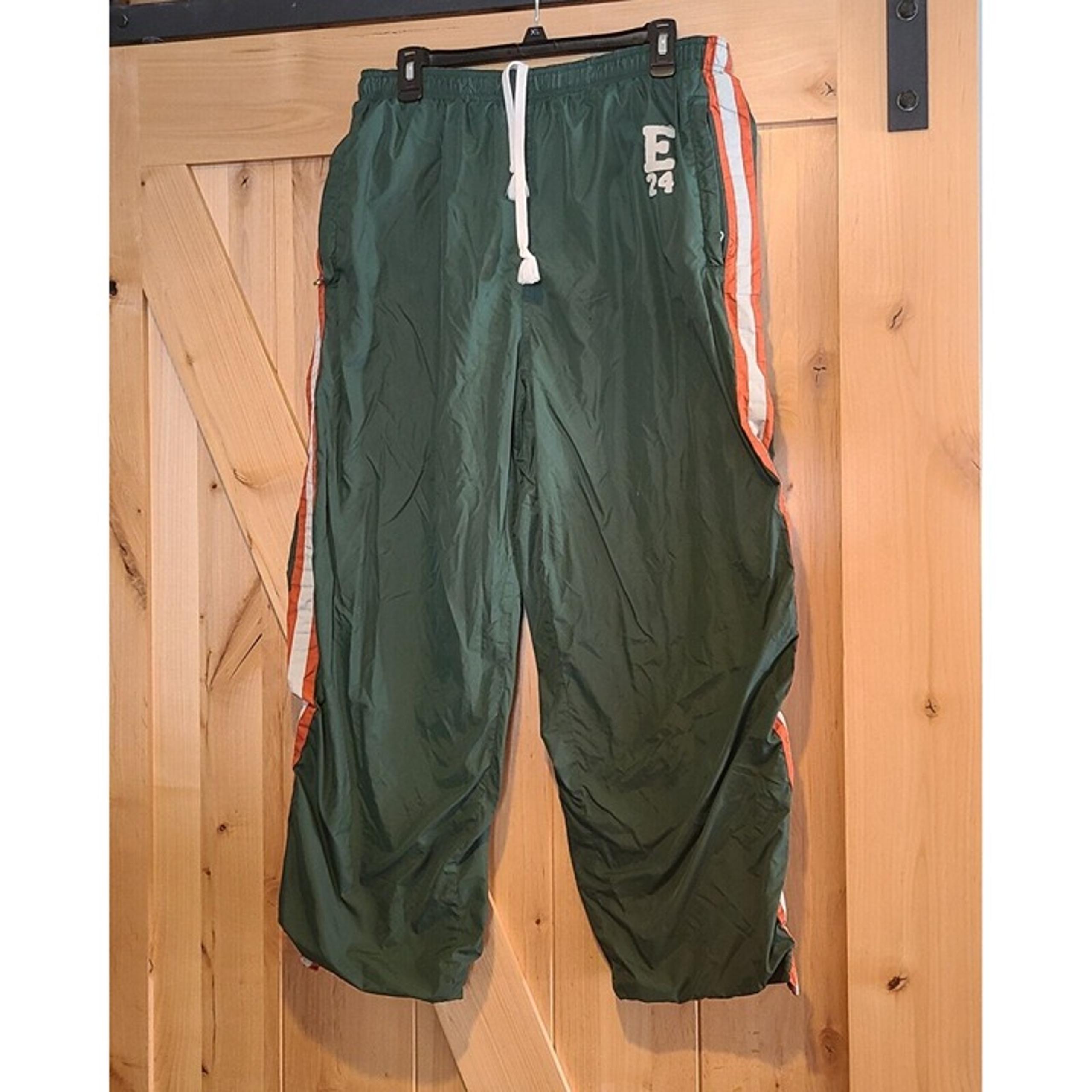 American Eagle Track Pants Mens Sz L Blanket Lined Baggy 90s Windbreaker Vtg Zip