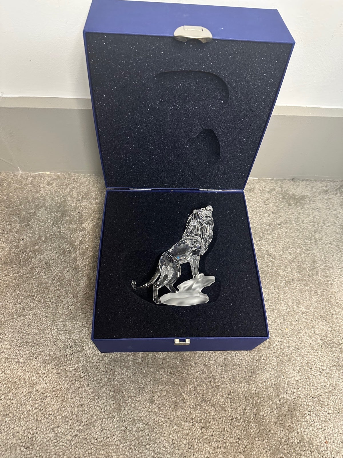 Lion Swarovski crystal figurine