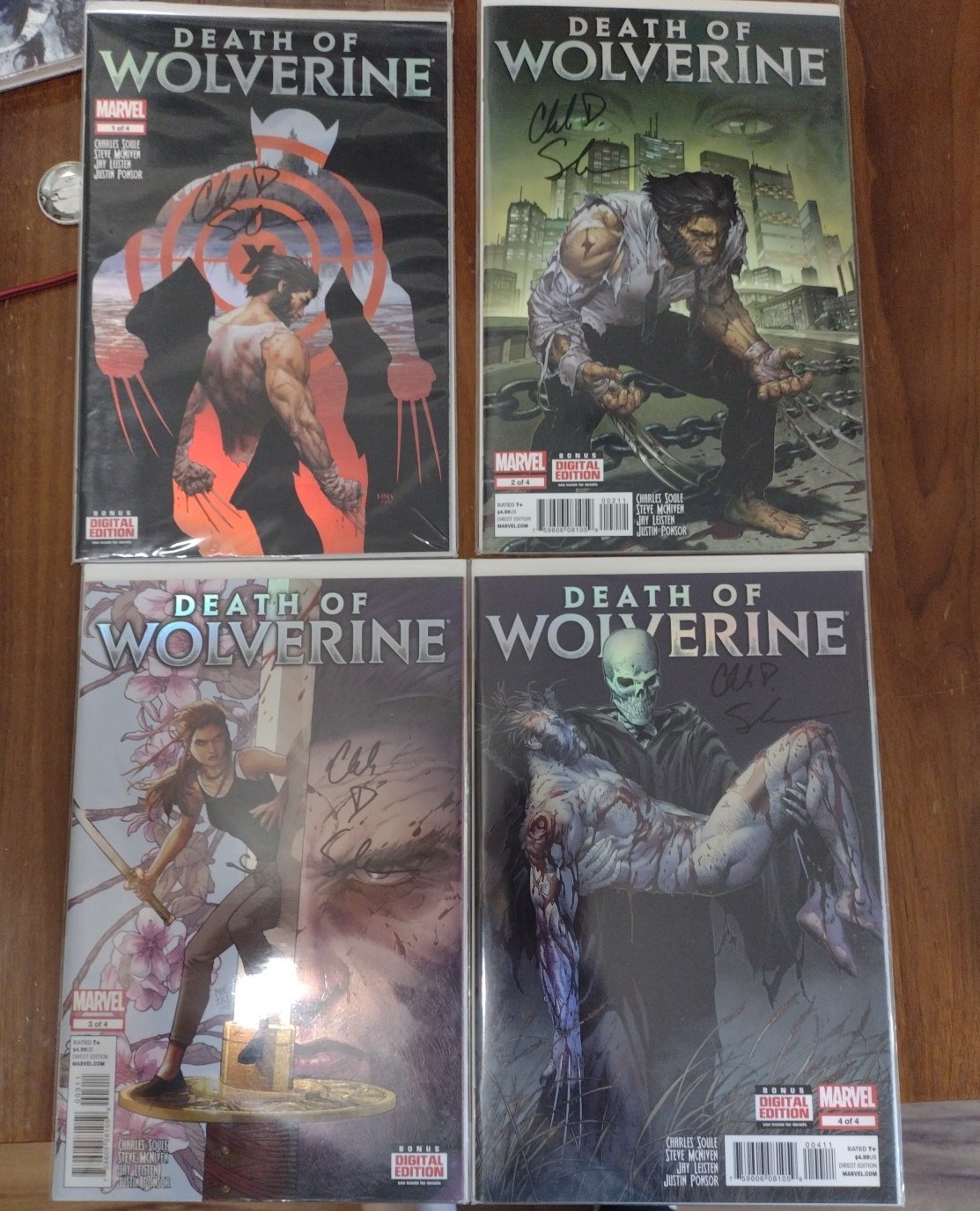 Death of Wolverine signed comics