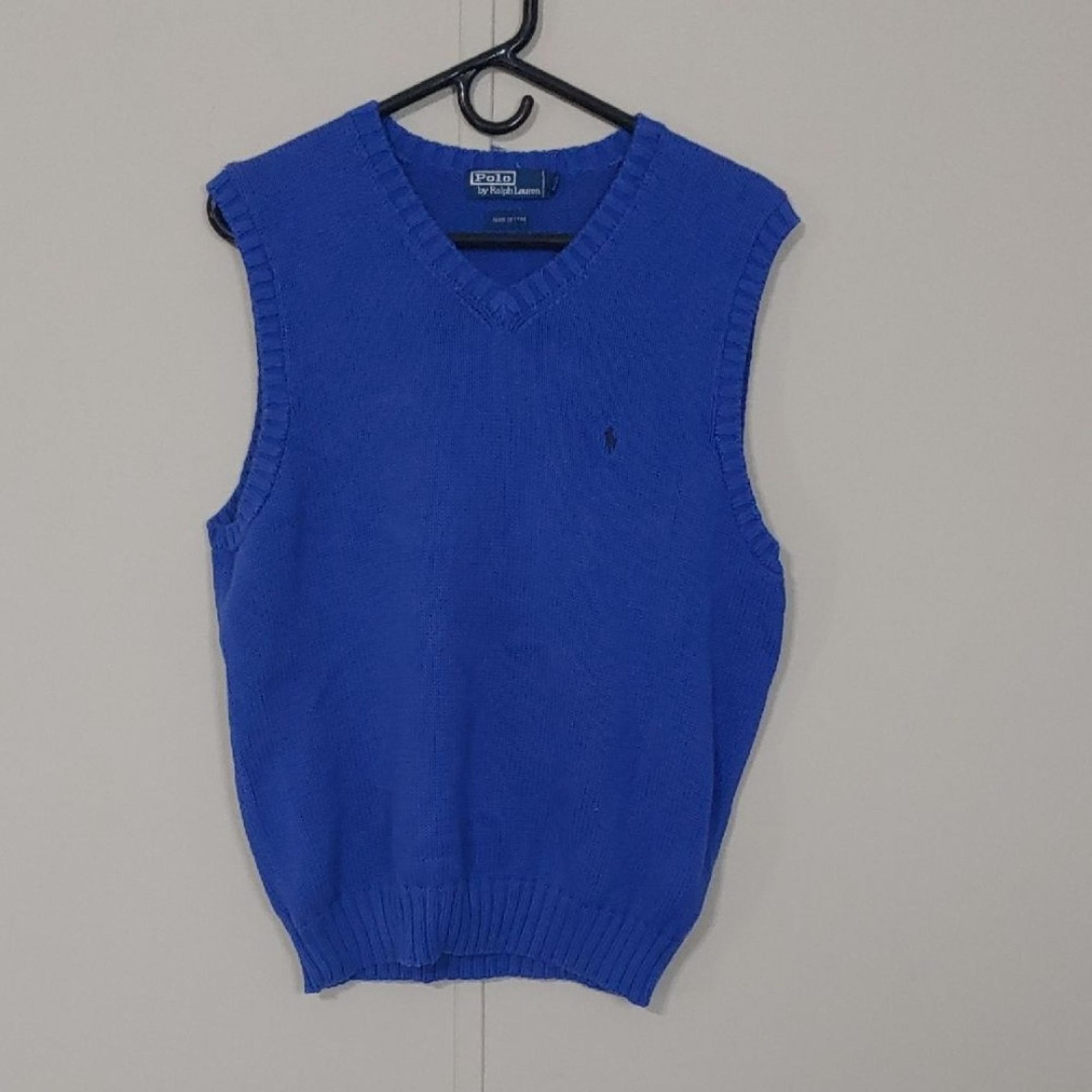 VTG Polo Ralph Lauren Men's Blue Sweater Vest