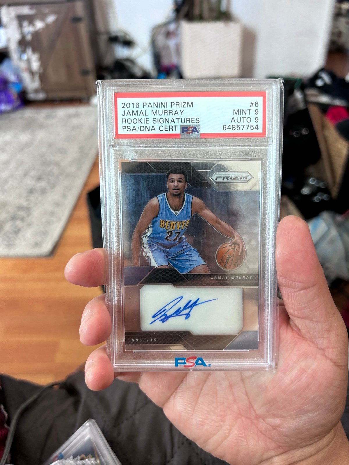 2016 Panini Prizm Jamal Murray Rookie Auto PSA Mint 9! 9 Auto! Nuggetss