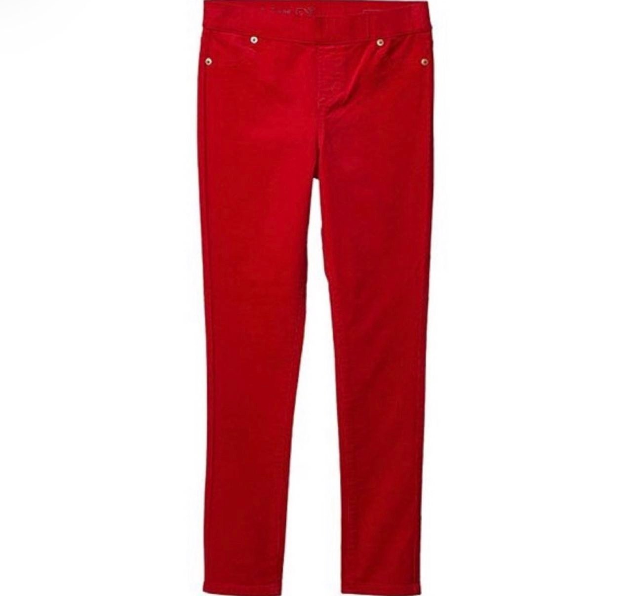 NWOT Vineyard Vines Girls Red Stretch Cotton Cordurory Leggings sz 16