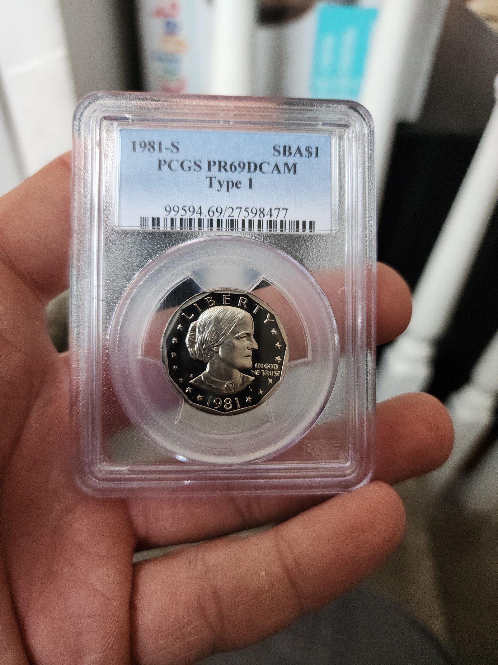 PCGS 1981 S SUSAN B ANTHONY PR 69 DCAM TYPE 1