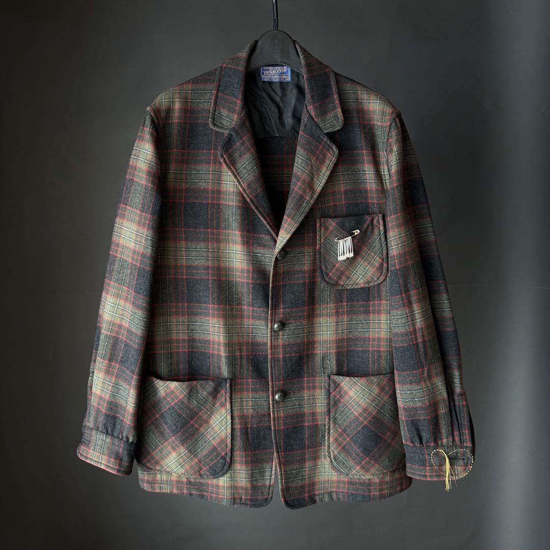 50s PENDLETON Ombre Check Shirt Jacket 50s Pendleton ombre check