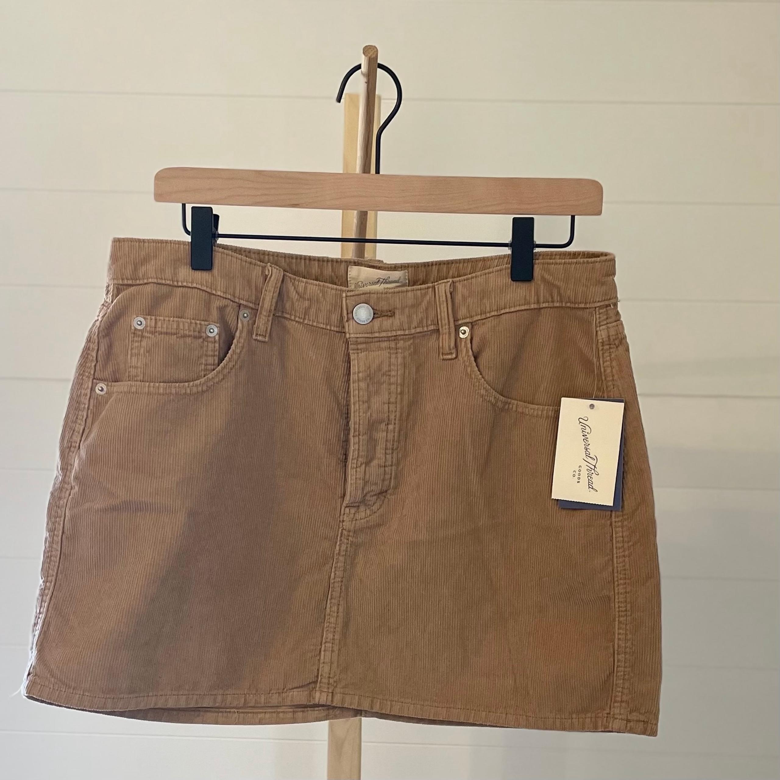 Universal Thread Women's Corduroy Mini Skirt - Brown 10 NWT