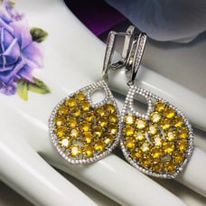 Sterling Silver.925 Citrine Jewelry Set