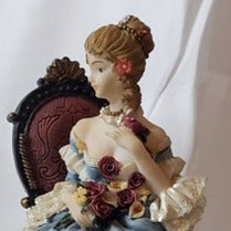 Montefiori Collection Italy Figurine Lady in Blue Dress