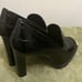 Karl Lagerfeld Paris Virna Black High Heel Patent Faux Leather Shoe Size 9M NWOB