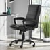 Bonded Leather Mid-Back Manager's Office Chair, Black-bgh957