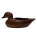 Vtg Decorative Brown Ceramic Duck Planter Container Figurine Stamped USA Calif