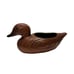 Vtg Decorative Brown Ceramic Duck Planter Container Figurine Stamped USA Calif