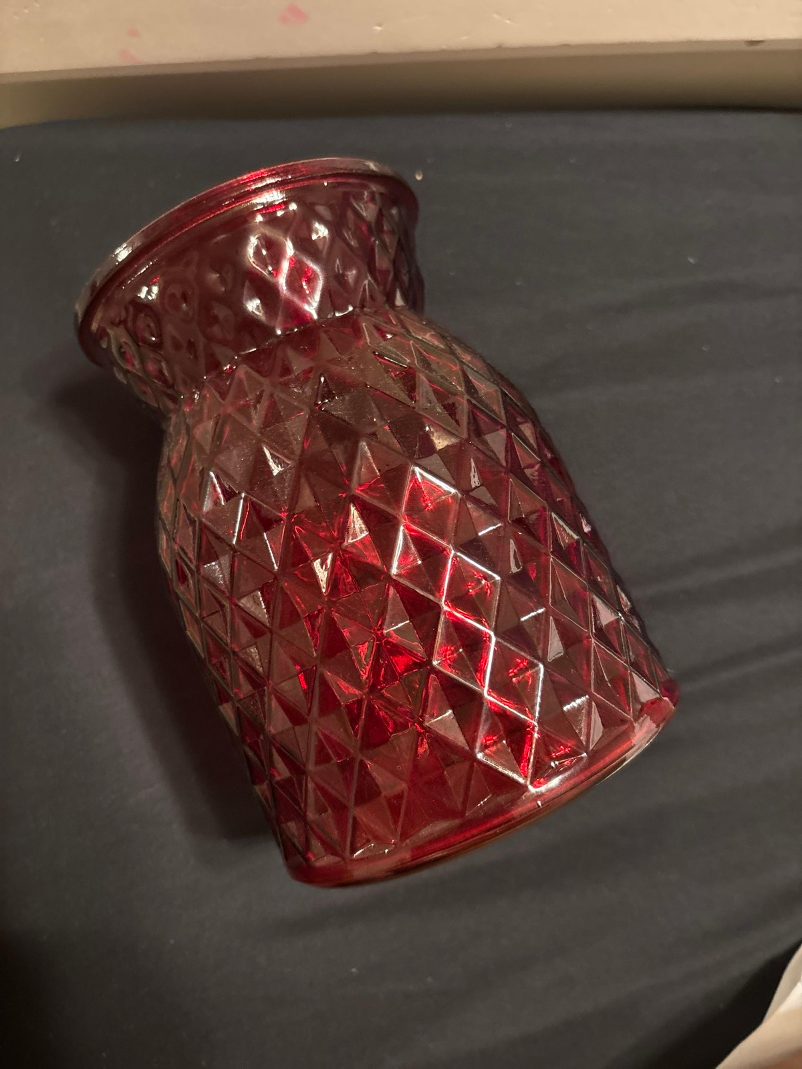 Ruby red vase L flower dem vase