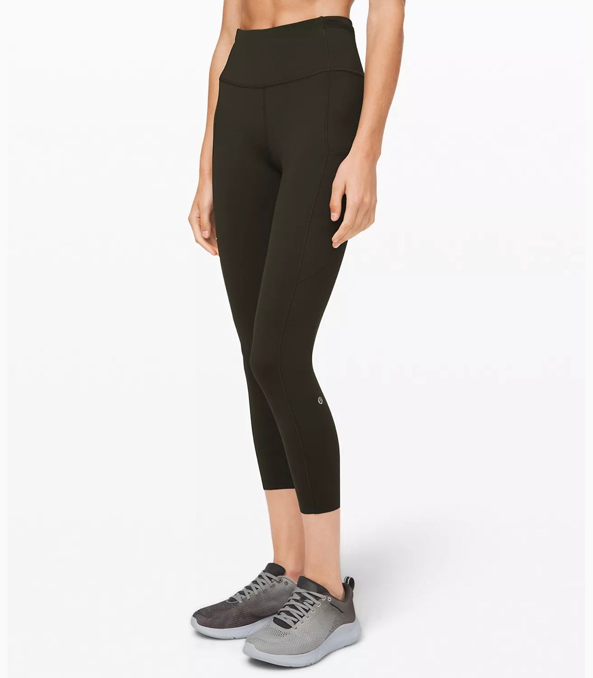 Lululemon Fast and Free High-Rise Crop 23 - Dark Olive