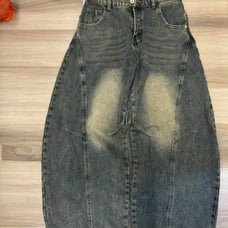 Baggy Blue Faded Washed Jeans