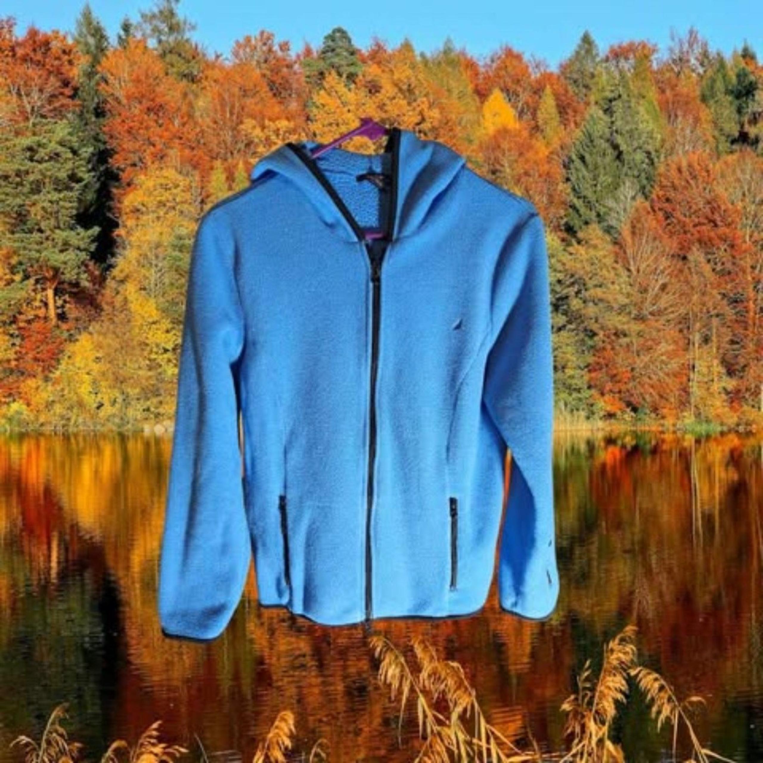 Nautica Blue Fleece Jacket Size L  (OS1144)