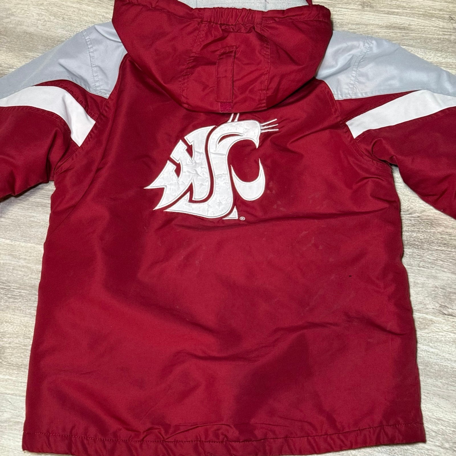 Washington State cougars NCAA youth size 14/16 zip up winter coat