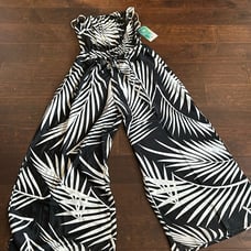 True Destinations Womens Swim Jumpsuit Sz L Tropical Strapless Beach Coverup