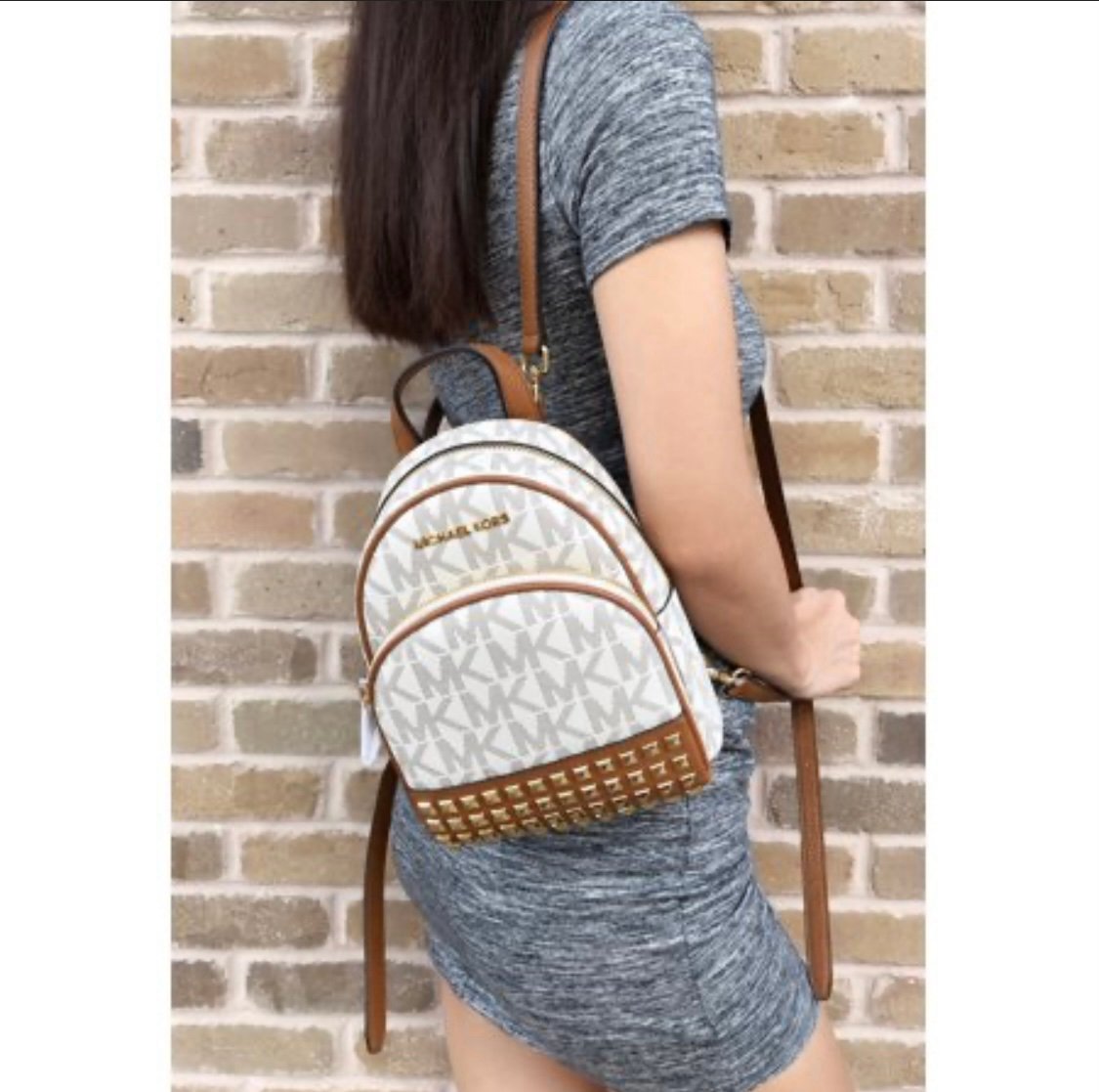 Michael Kors Abbey studded mini backpack