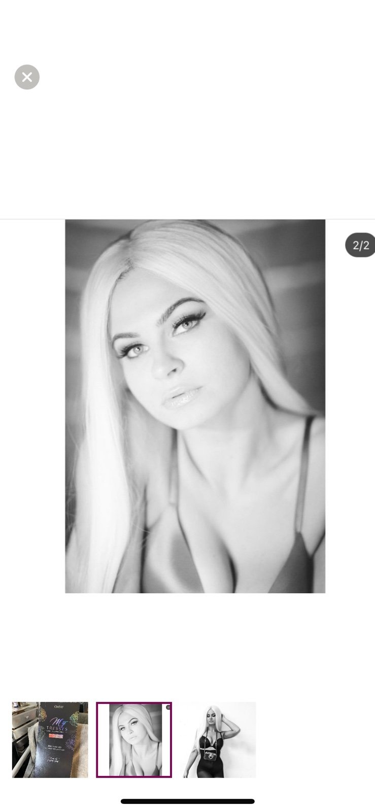 Long blonde hair