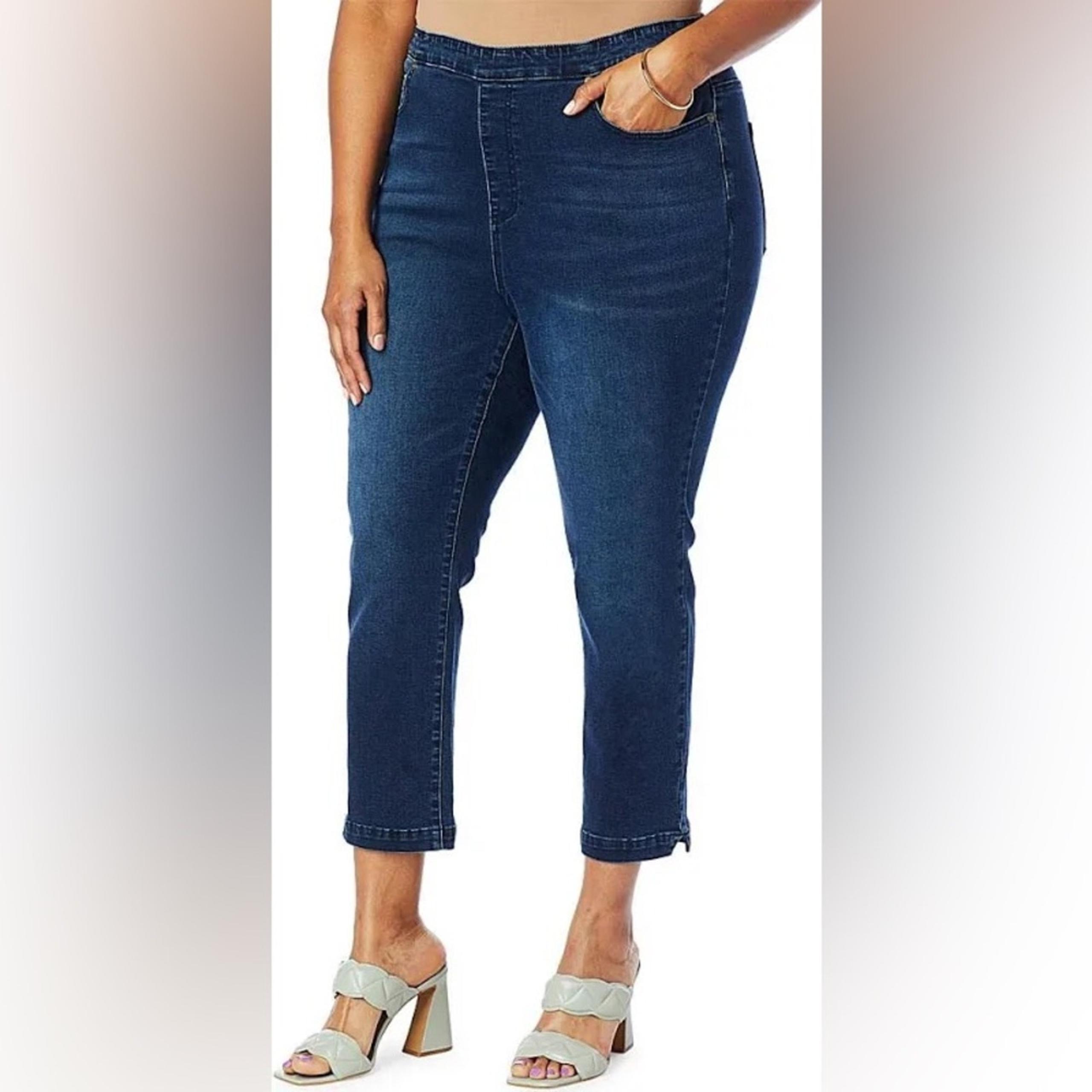 DG2 by Diane Gilman New Classic Stretch Split Hem Pull-On Tall Capri Pants 3XT