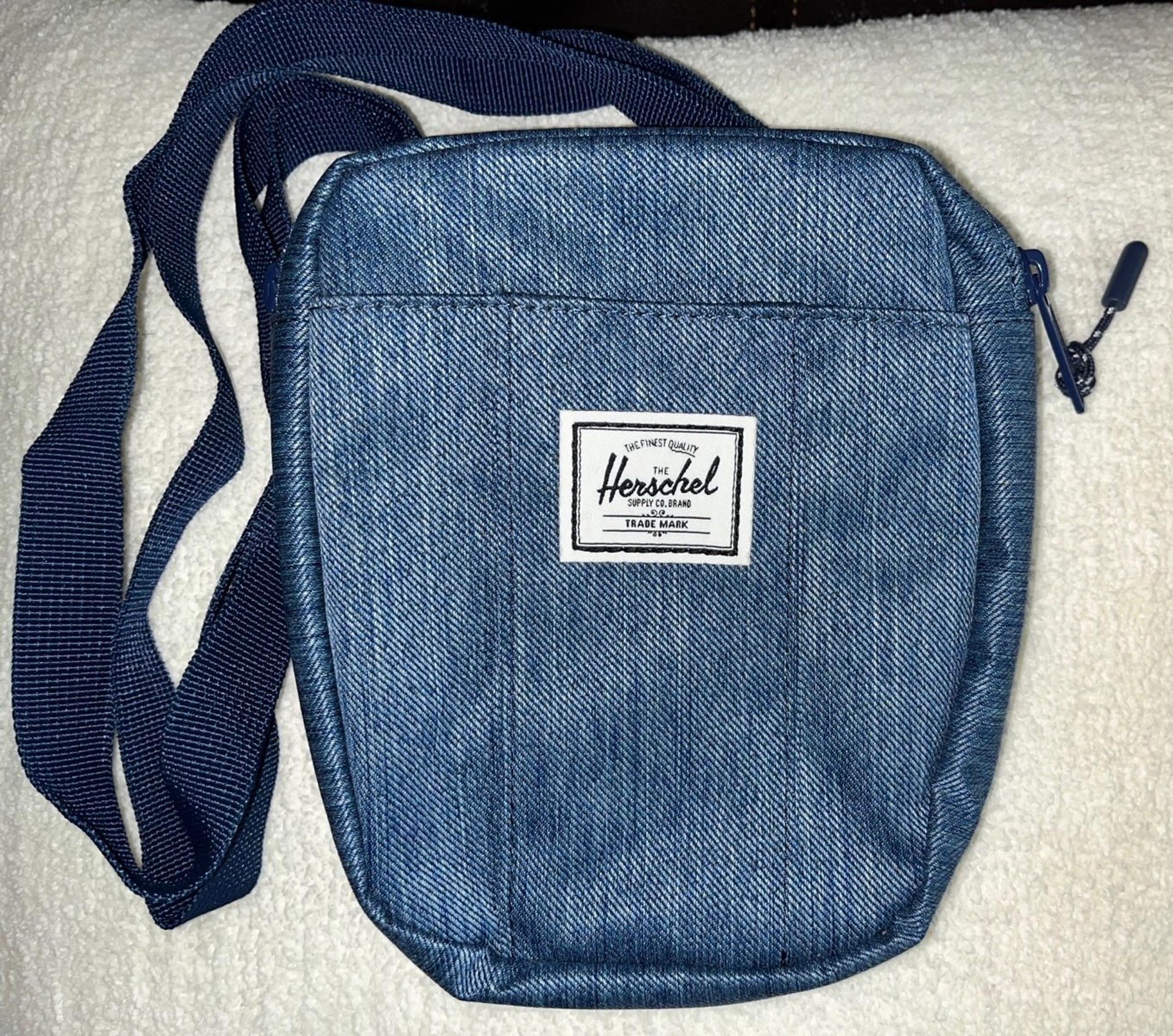 Herschel blue Jean crossbody purse bag NWOT