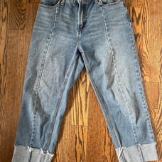 Wishlist cropped ankle cuffed jeans S