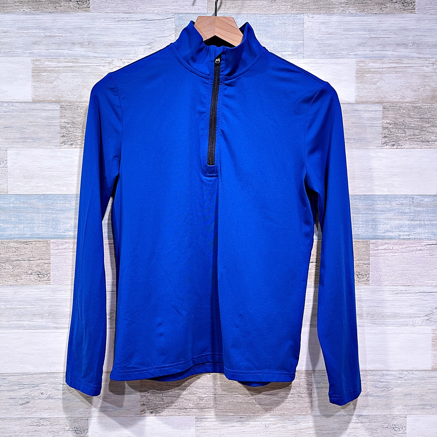 POLO Ralph Lauren 1/4 Zip Performance Jersey Pullover Blue Boys Large 14 16