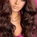 34 Inch wig chocolate brown lace front wig human hair