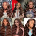 34 Inch wig chocolate brown lace front wig human hair