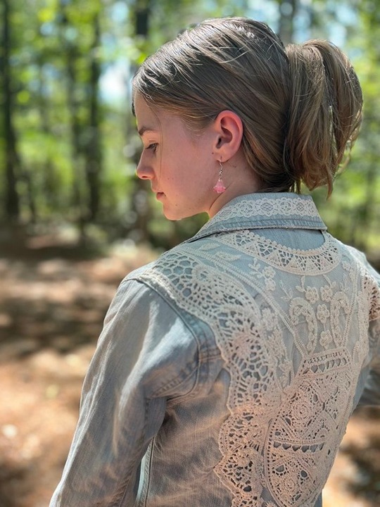Boutique Lace Denim Jacket
