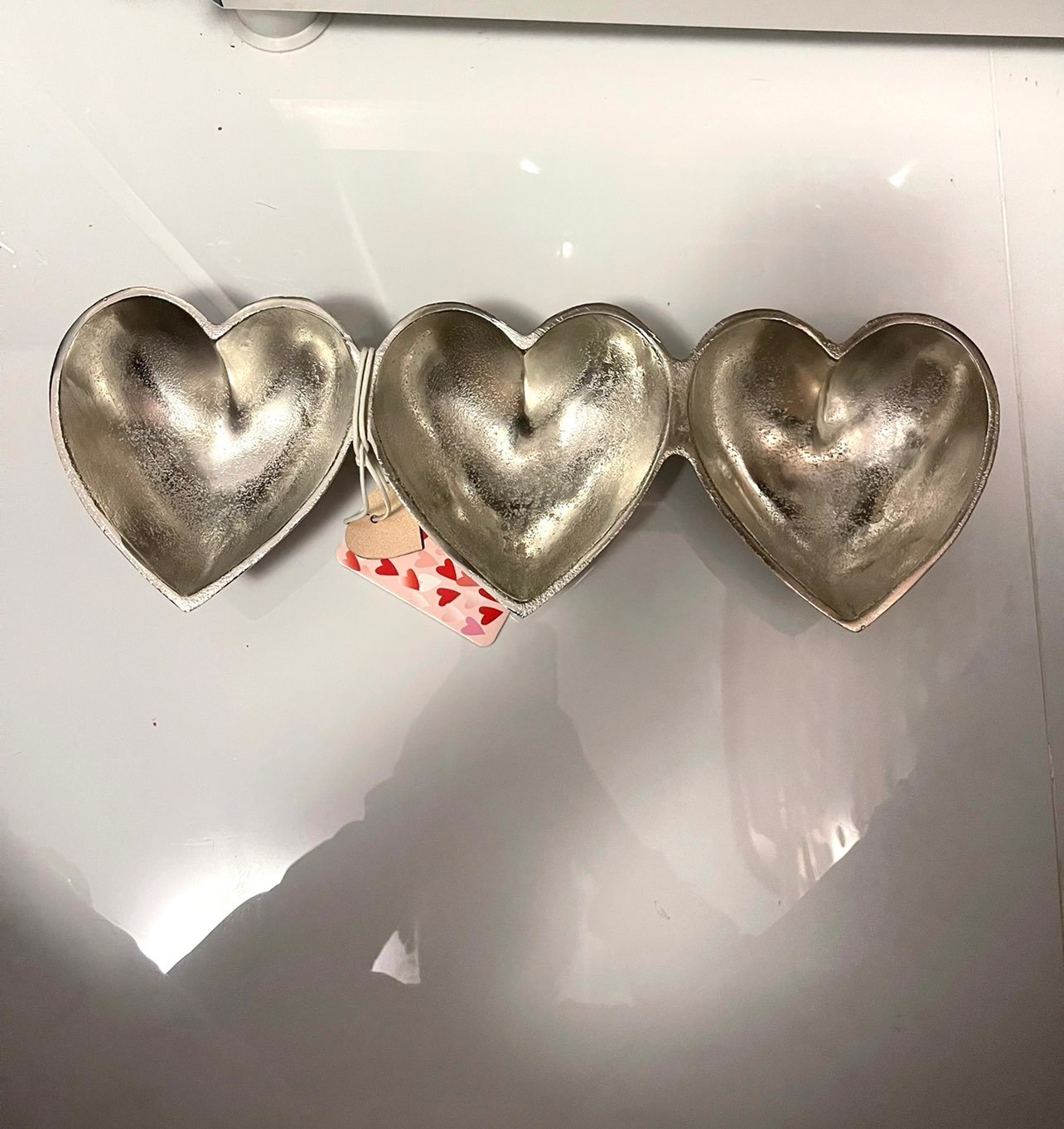Valentine Metal Heart Shaped Serving Tray/Platter