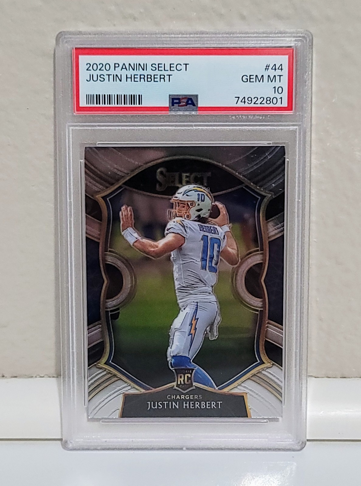 Justin Herbert 2020 Panini Select Concourse Rookie PSA 10