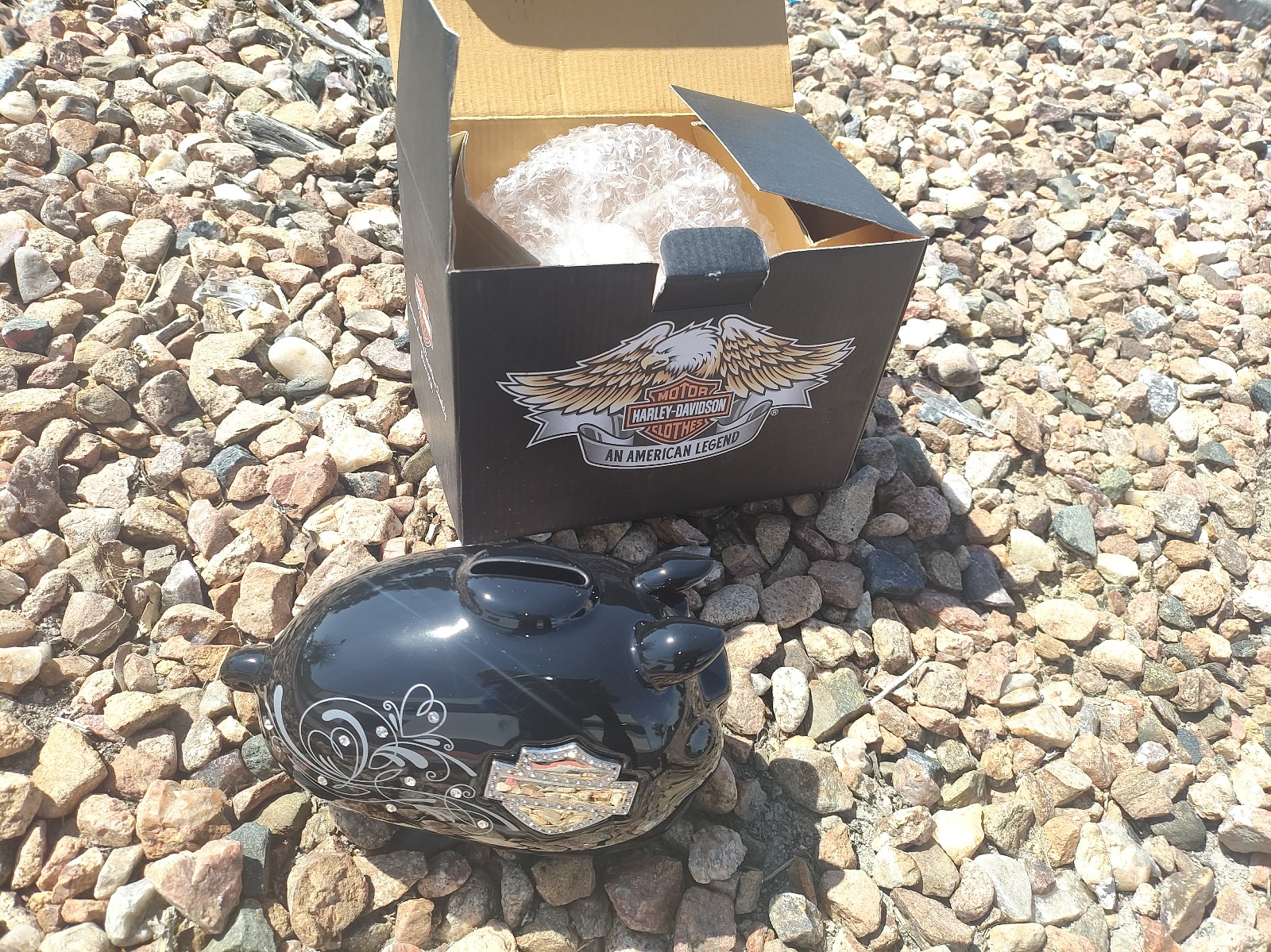 Harley Davidson Bling Hog Pig Piggy Bank 2009 w/ Original Box