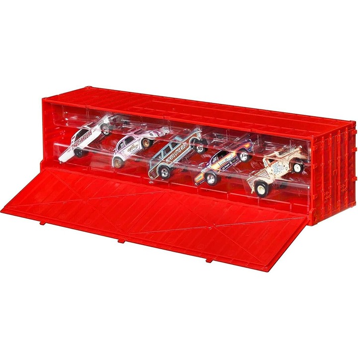 Hot Wheels Lions Roar Container Set 5ct Cars Classic Drag Racing Metal Mattel